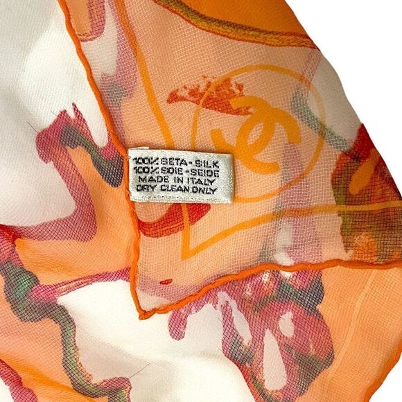 CHANEL Gabrielle CC Logo Silk Scarf |33” x33”| - Picture 4 of 9